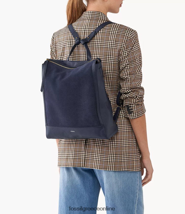 Fossil γυναίκες ελίνα κάμπριο σακίδιο FVT06R726 τσάντα ΠΟΛΕΜΙΚΟ ΝΑΥΤΙΚΟ