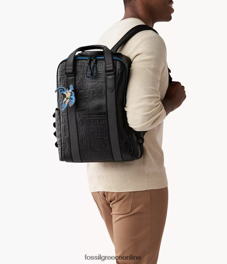 Fossil γυναίκες Σακίδιο πλάτης περιορισμένης έκδοσης batman παλαιού τύπου FVT06R1647 τσάντα μαύρος