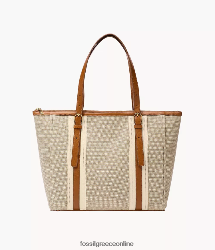 Fossil γυναίκες Carlie Tote FVT06R364 τσάντα ανοιχτό καφέ