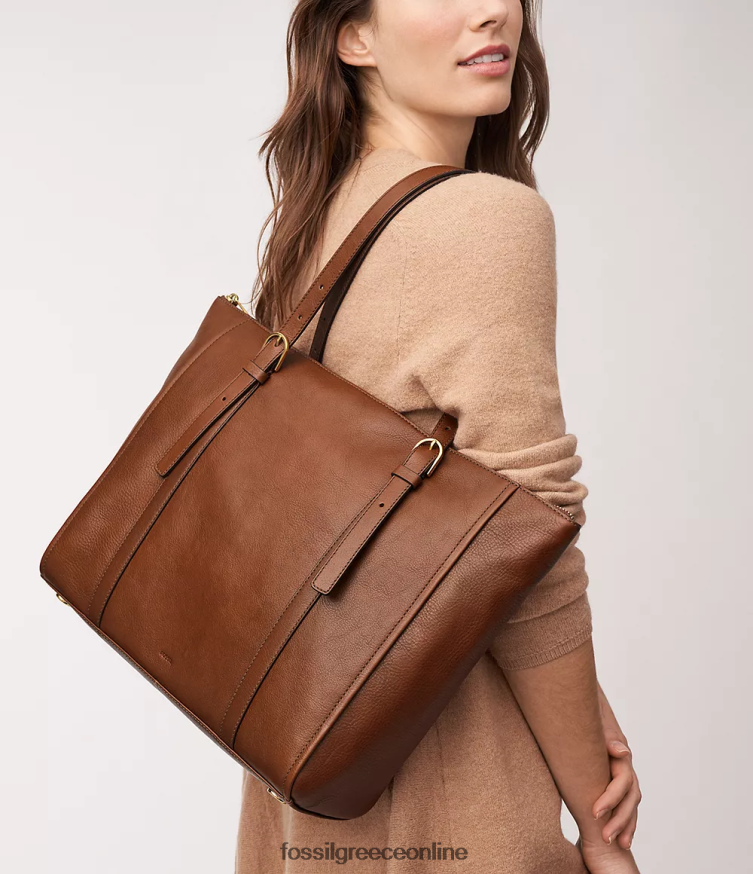 Fossil γυναίκες Carlie Tote FVT06R369 τσάντα καφέ
