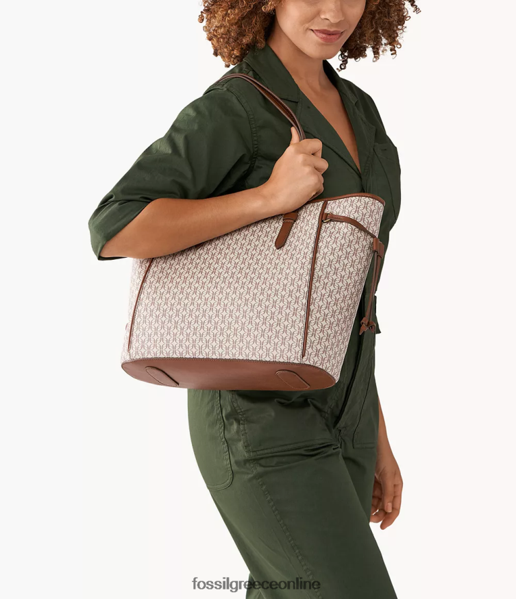 Fossil γυναίκες τσάρλι τοτέ FVT06R575 τσάντα ανοιχτό καφέ