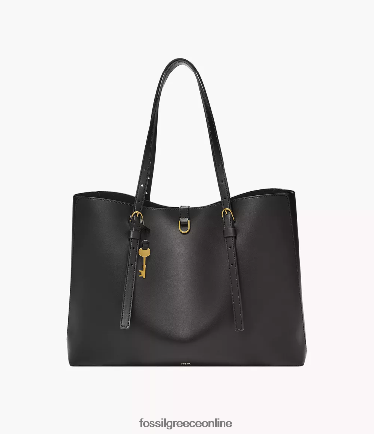 Fossil γυναίκες δερμάτινη tote από κάκτους kier FVT06R371 τσάντα μαύρος