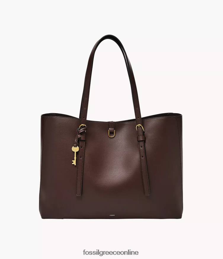 Fossil γυναίκες δερμάτινη tote από κάκτους kier FVT06R647 τσάντα καφέ