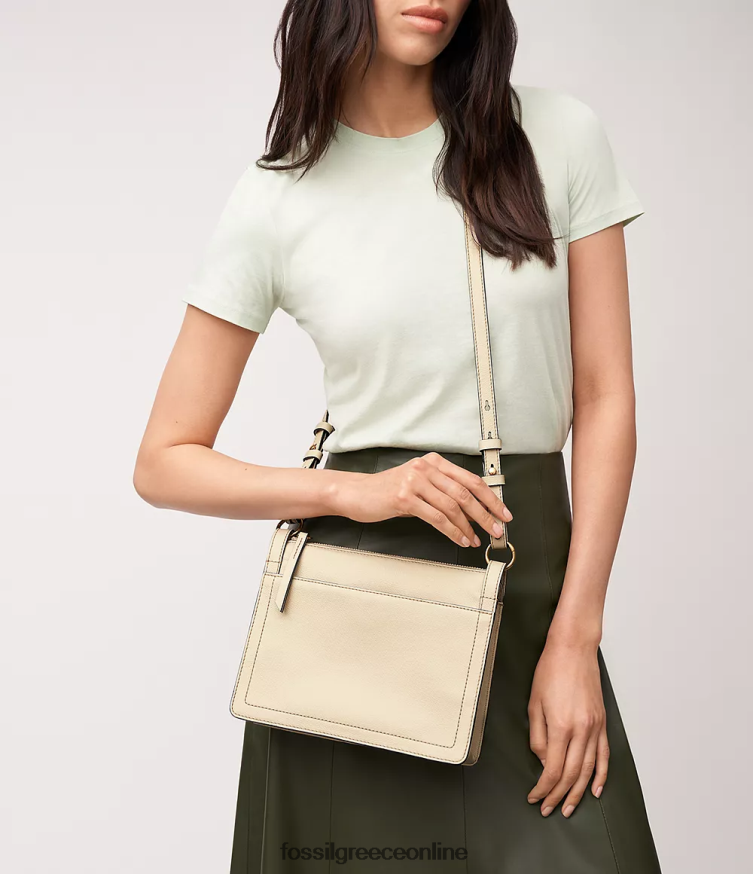 Fossil γυναίκες ταρύν χιαστί FVT06R302 τσάντα άσπρο