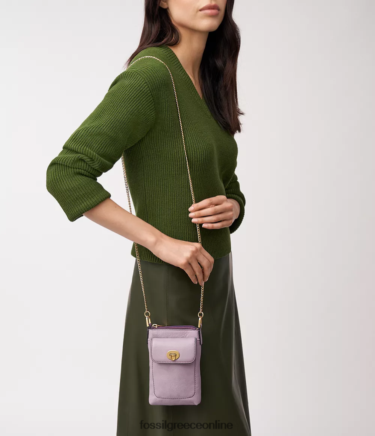 Fossil γυναίκες άρπερ χιαστί FVT06R306 τσάντα λεβάντα