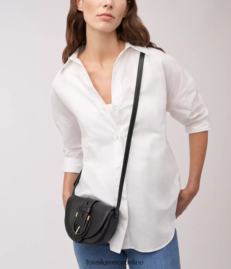 Fossil γυναίκες Χάργουελ μικρό πτερύγιο χιαστί FVT06R324 τσάντα μαύρος