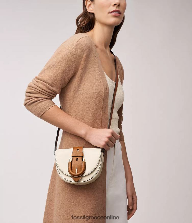 Fossil γυναίκες Χάργουελ μικρό πτερύγιο χιαστί FVT06R327 τσάντα άσπρο