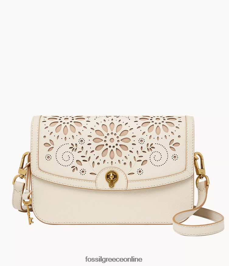 Fossil γυναίκες χιαστί του Άινσλι FVT06R414 τσάντα άσπρο