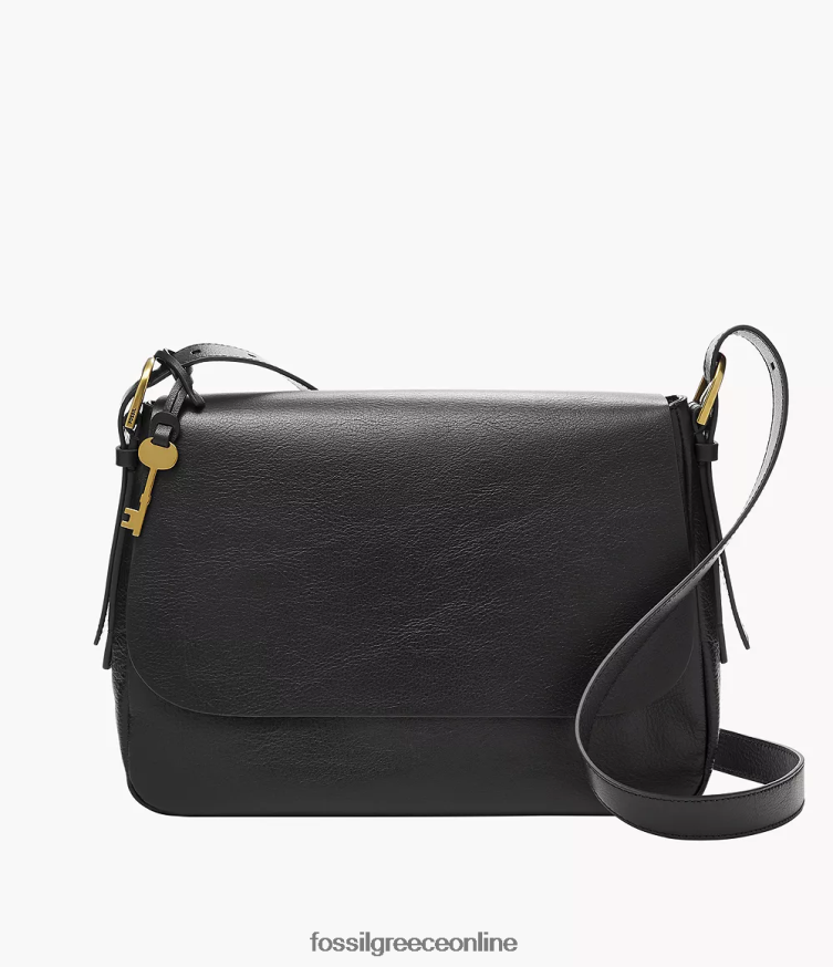 Fossil γυναίκες άρπερ μεγάλο πτερύγιο χιαστί FVT06R460 τσάντα μαύρος