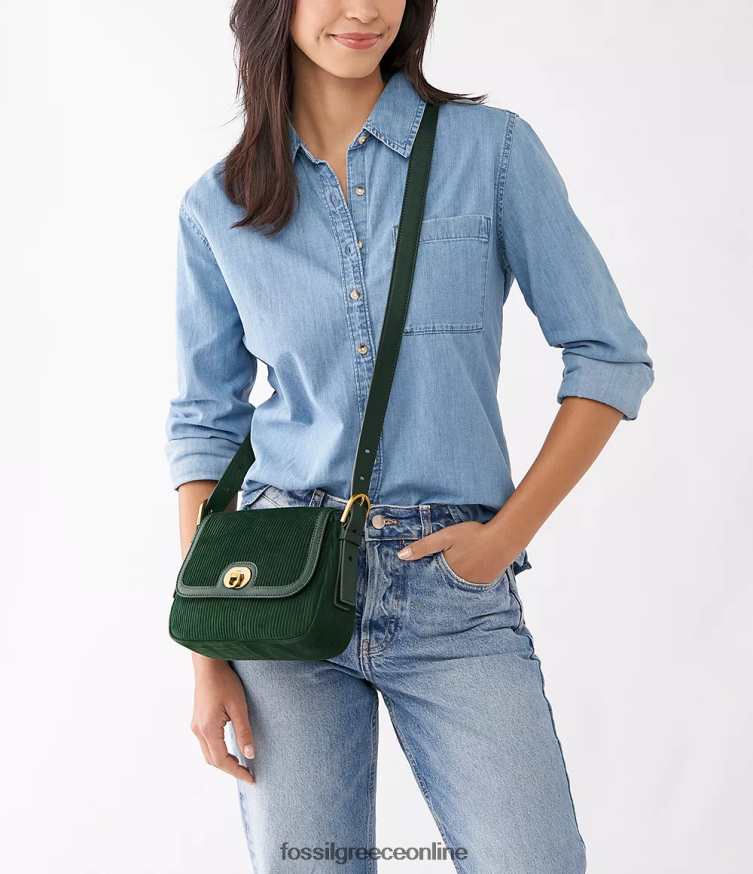 Fossil γυναίκες άρπερ μικρό πτερύγιο χιαστί FVT06R489 τσάντα πράσινος