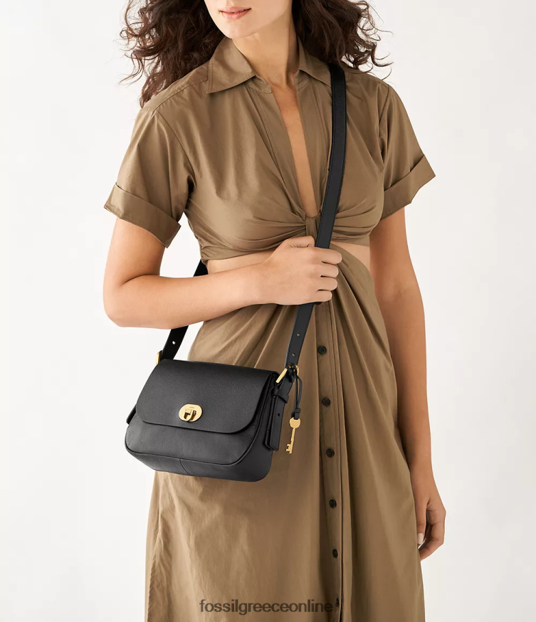 Fossil γυναίκες άρπερ μικρό πτερύγιο χιαστί FVT06R639 τσάντα μαύρος