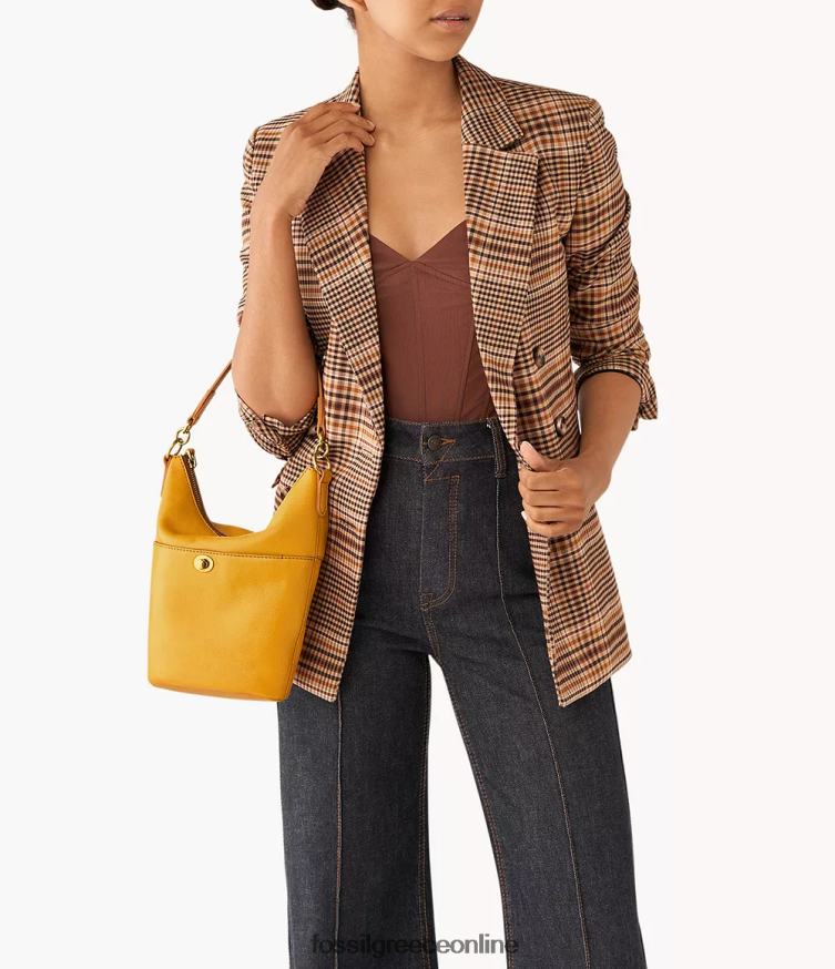 Fossil γυναίκες ταλούλα μικρό αλήτη FVT06R718 τσάντα κίτρινος