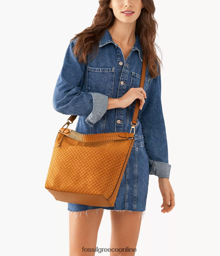 Fossil γυναίκες Julianna μεγάλη αλήτης FVT06R700 τσάντα καμήλα