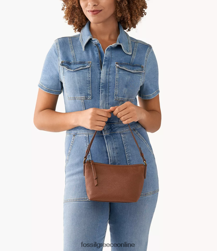 Fossil γυναίκες Julianna mini hobo FVT06R650 τσάντα καφέ