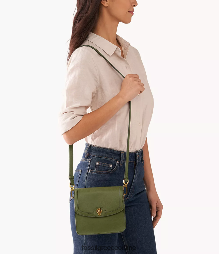 Fossil γυναίκες ainsley μικρό χιαστί FVT06R484 τσάντα ελιά