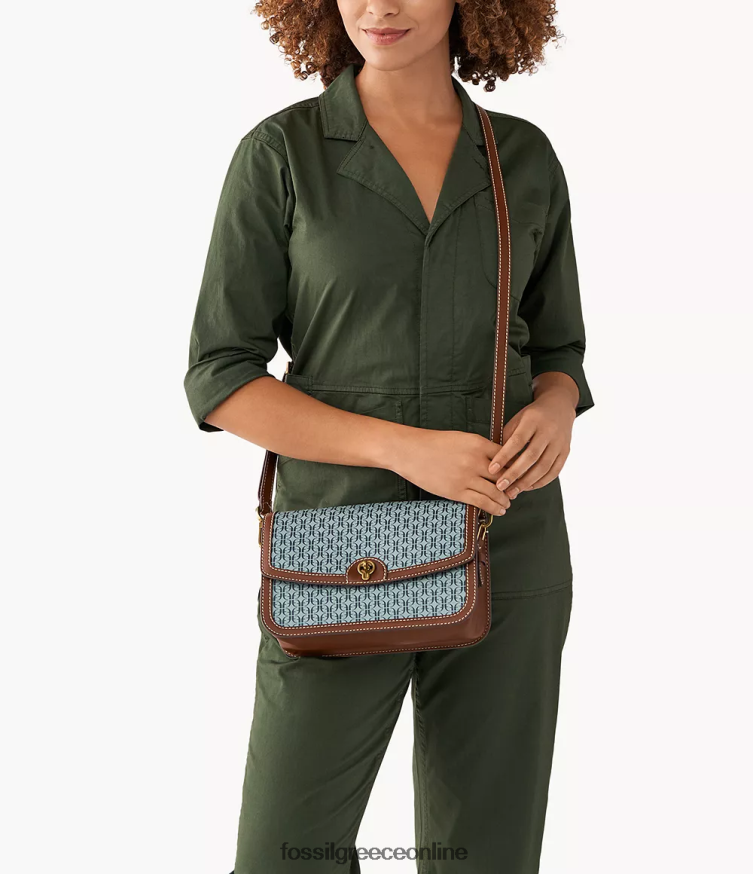 Fossil γυναίκες χιαστί πτερύγιο ainsley FVT06R634 τσάντα μπλε