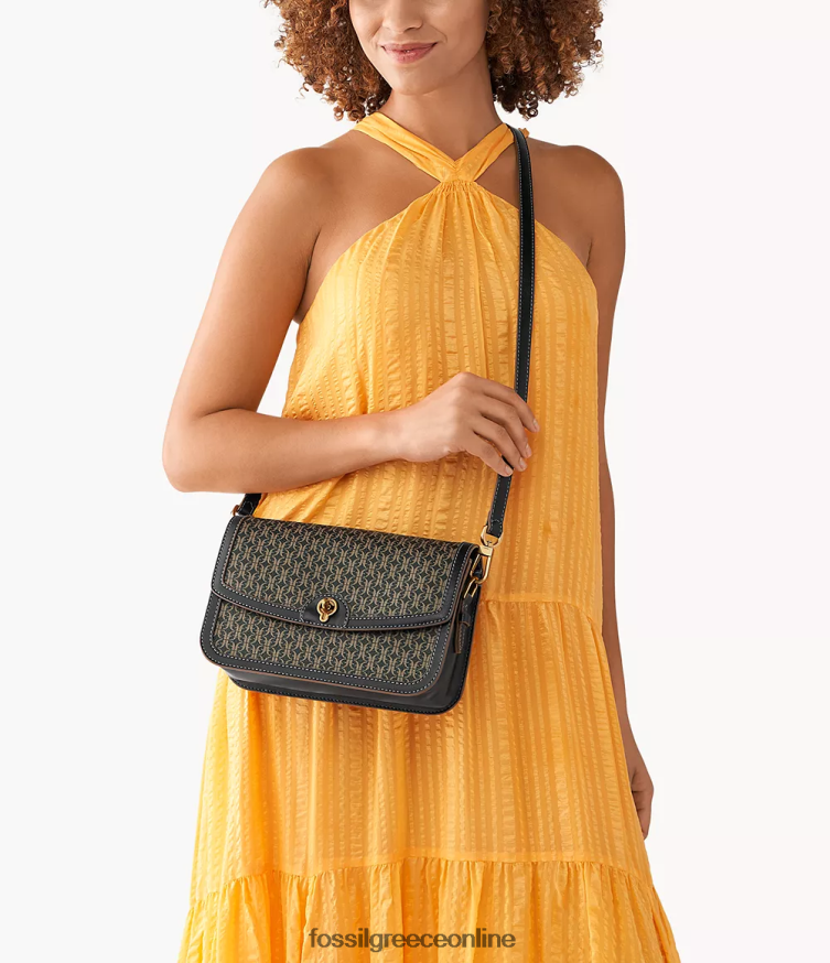 Fossil γυναίκες χιαστί πτερύγιο ainsley FVT06R641 τσάντα μαύρος