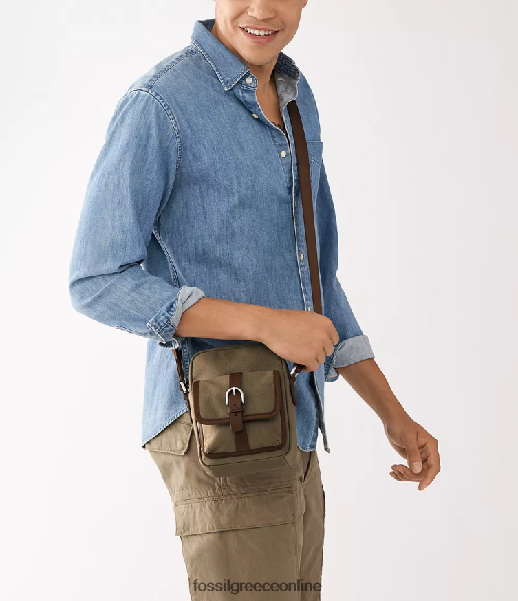 Fossil γυναίκες camden n/s χιαστί FVT06R1633 τσάντα χακί