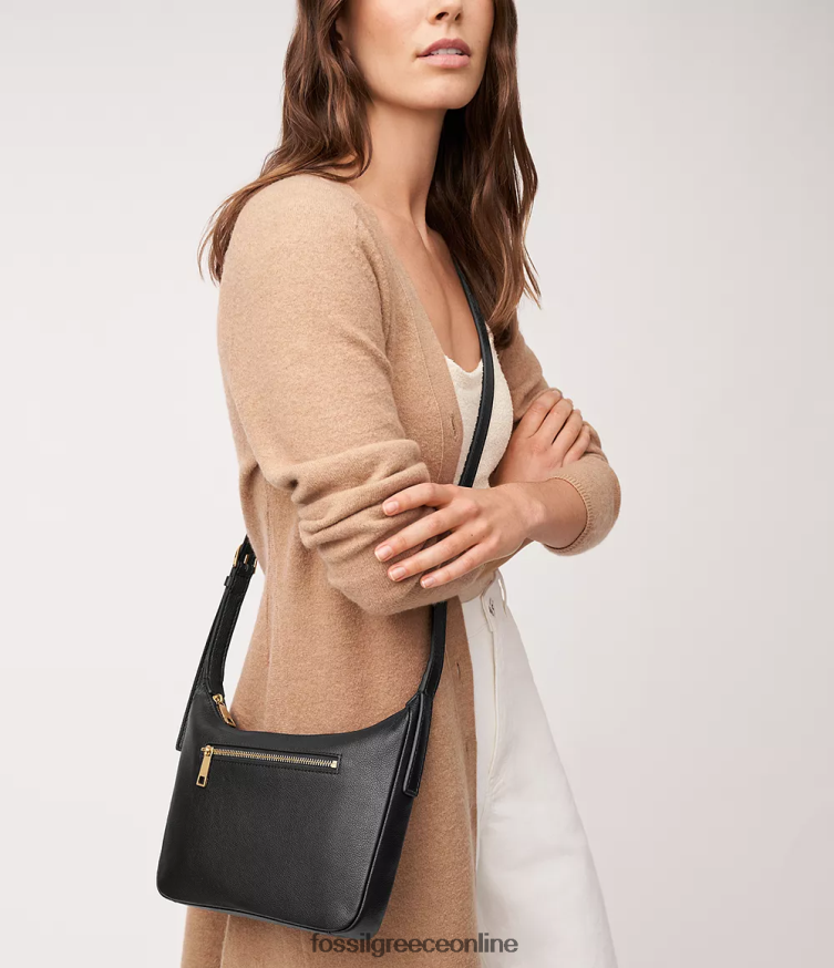Fossil γυναίκες cecilia μικρό χιαστί FVT06R318 τσάντα μαύρος