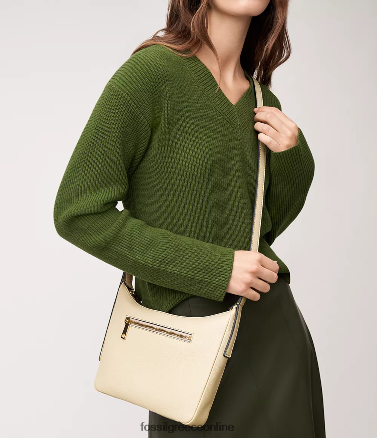 Fossil γυναίκες cecilia μικρό χιαστί FVT06R321 τσάντα άσπρο