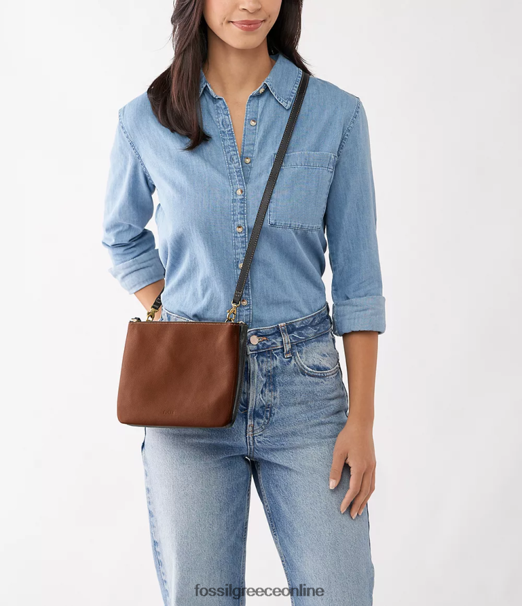 Fossil γυναίκες devon crossbody FVT06R410 τσάντα μαύρος