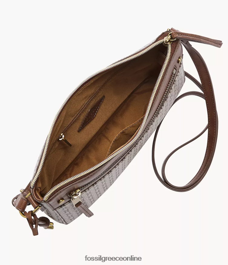 Fossil γυναίκες farrah χιαστί FVT06R403 τσάντα χακί
