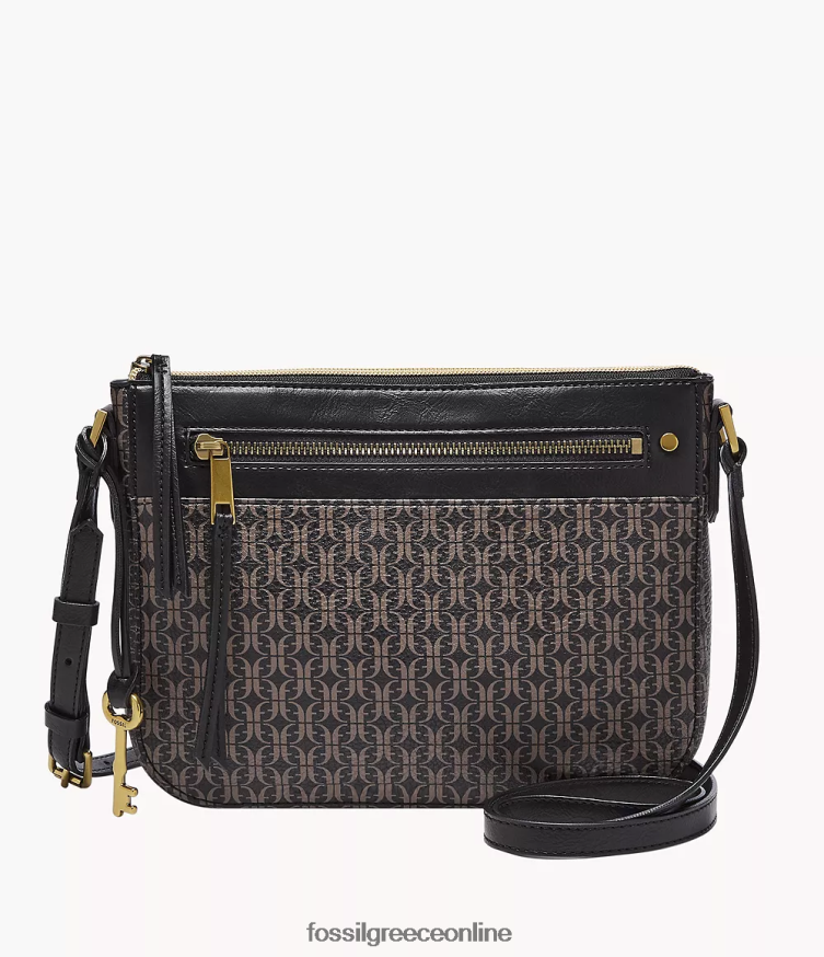 Fossil γυναίκες farrah χιαστί FVT06R408 τσάντα μαύρος