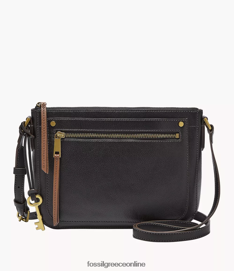 Fossil γυναίκες farrah χιαστί FVT06R592 τσάντα μαύρος