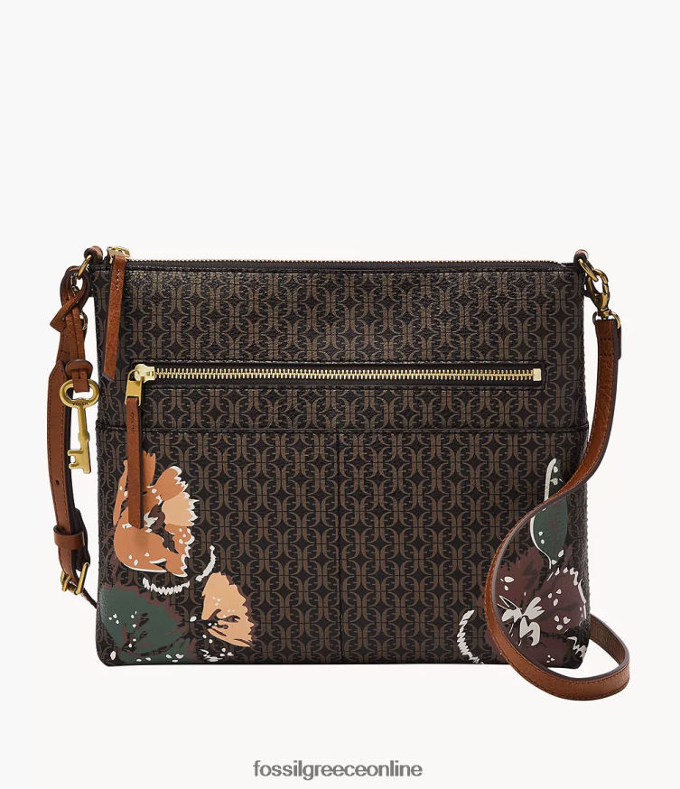 Fossil γυναίκες fiona χιαστί FVT06R529 τσάντα μαύρος