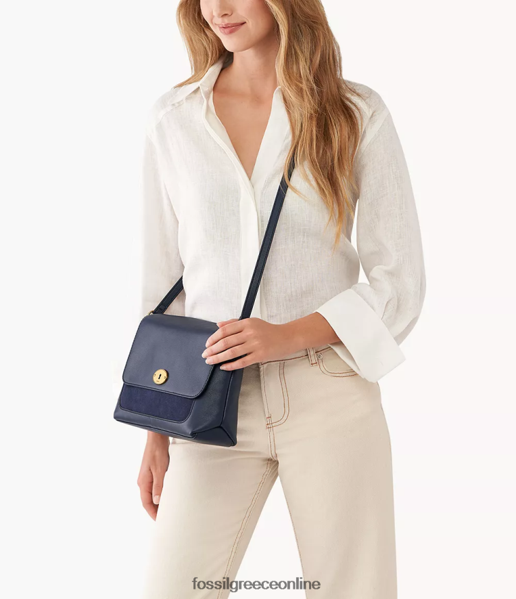 Fossil γυναίκες gabriella flap χιαστί FVT06R579 τσάντα ΠΟΛΕΜΙΚΟ ΝΑΥΤΙΚΟ