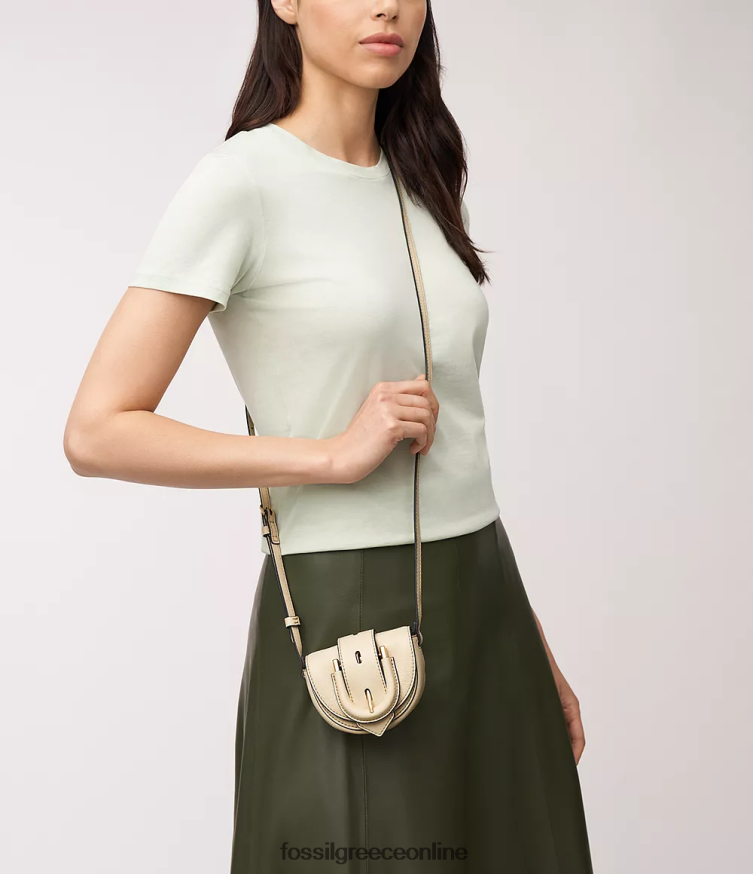 Fossil γυναίκες harwell micro flap χιαστί FVT06R331 τσάντα άσπρο