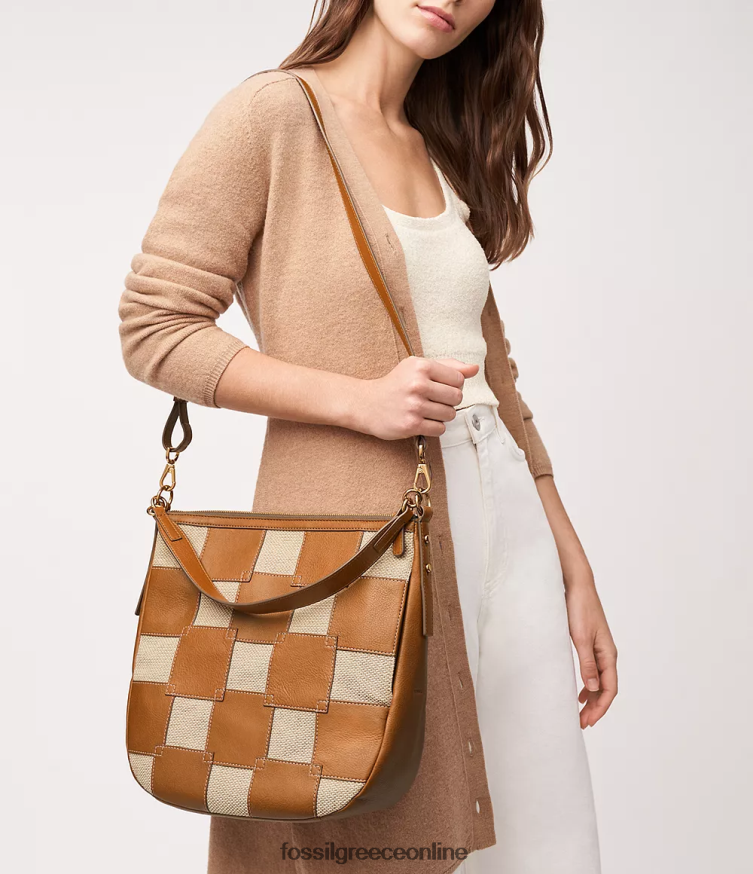 Fossil γυναίκες jolie hobo FVT06R372 τσάντα ανοιχτό καφέ