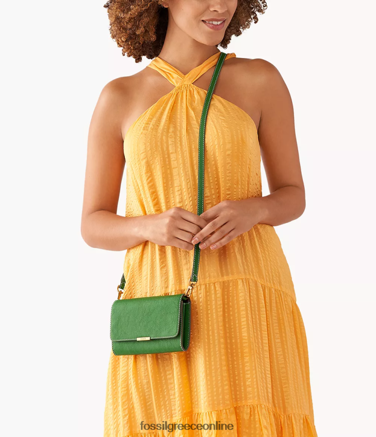 Fossil γυναίκες jori πορτοφόλι χιαστί FVT06R820 τσάντα πράσινος