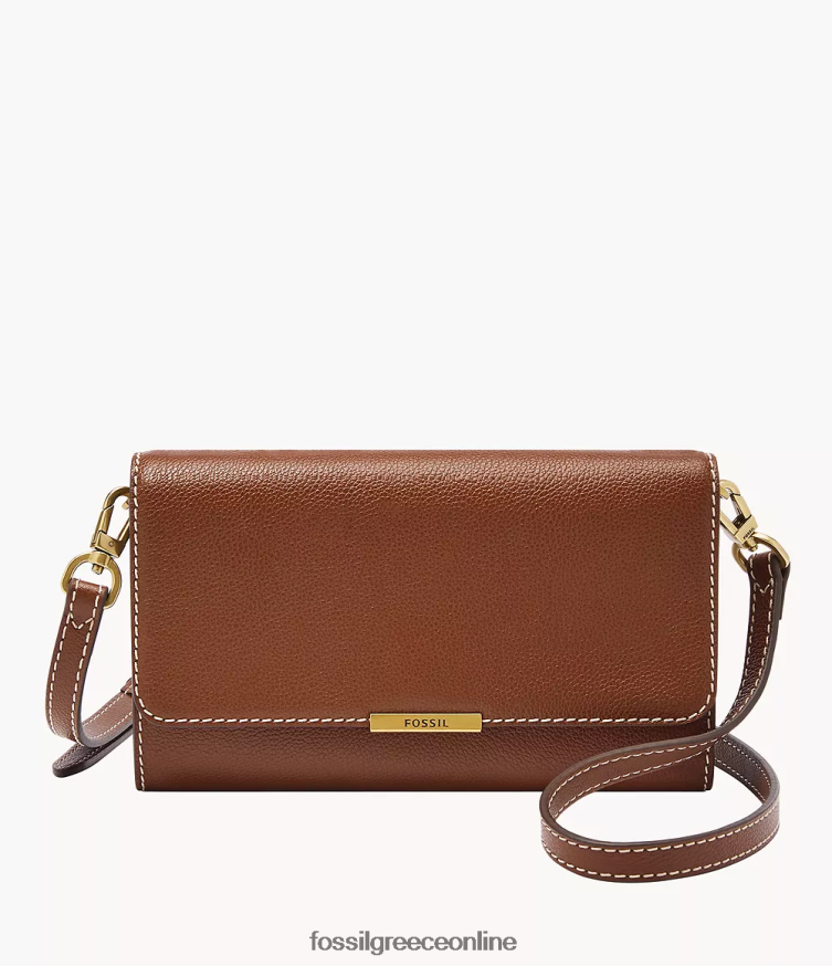 Fossil γυναίκες jori πορτοφόλι χιαστί FVT06R826 τσάντα καφέ