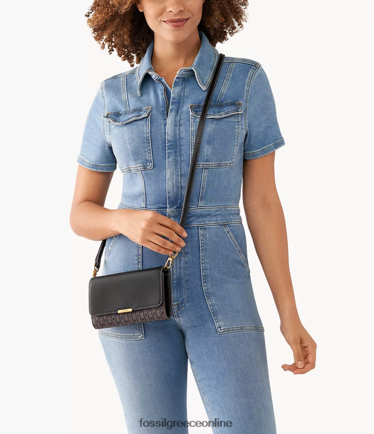 Fossil γυναίκες jori πορτοφόλι χιαστί FVT06R885 τσάντα μαύρος