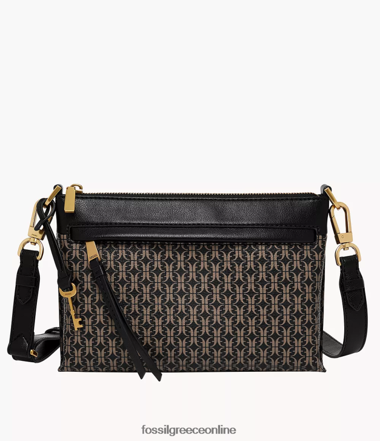 Fossil γυναίκες kiera μικρό χιαστί FVT06R710 τσάντα μαύρος