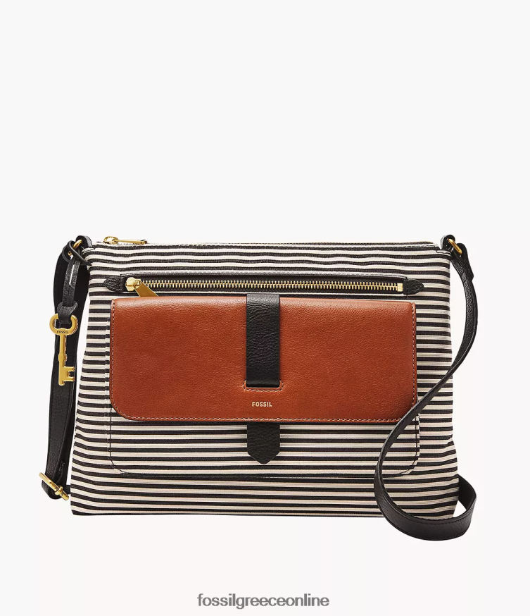 Fossil γυναίκες χιαστί kinley FVT06R406 τσάντα μαύρο/καφέ/άσπρο