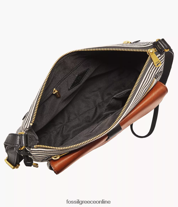 Fossil γυναίκες χιαστί kinley FVT06R406 τσάντα μαύρο/καφέ/άσπρο