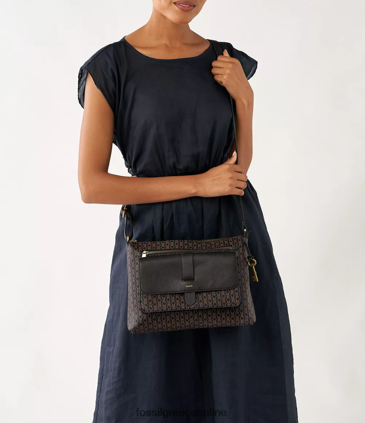 Fossil γυναίκες χιαστί kinley FVT06R436 τσάντα μαύρος