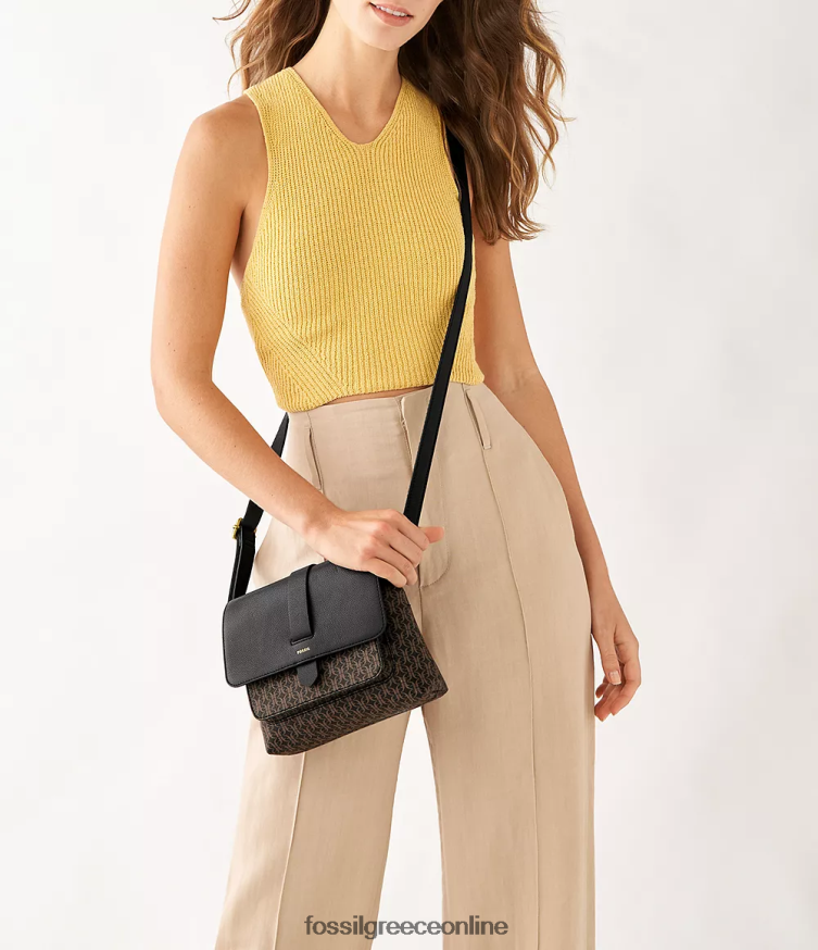 Fossil γυναίκες kinley μικρό χιαστί FVT06R731 τσάντα μαύρος