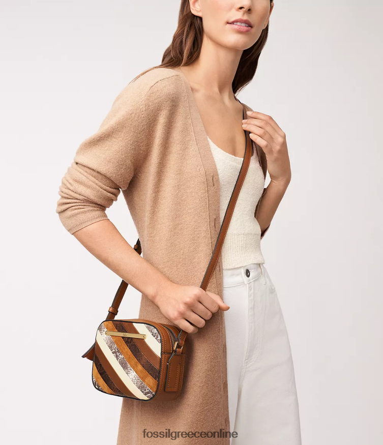 Fossil γυναίκες τσάντα φωτογραφικής μηχανής liza FVT06R344 τσάντα ρίγες