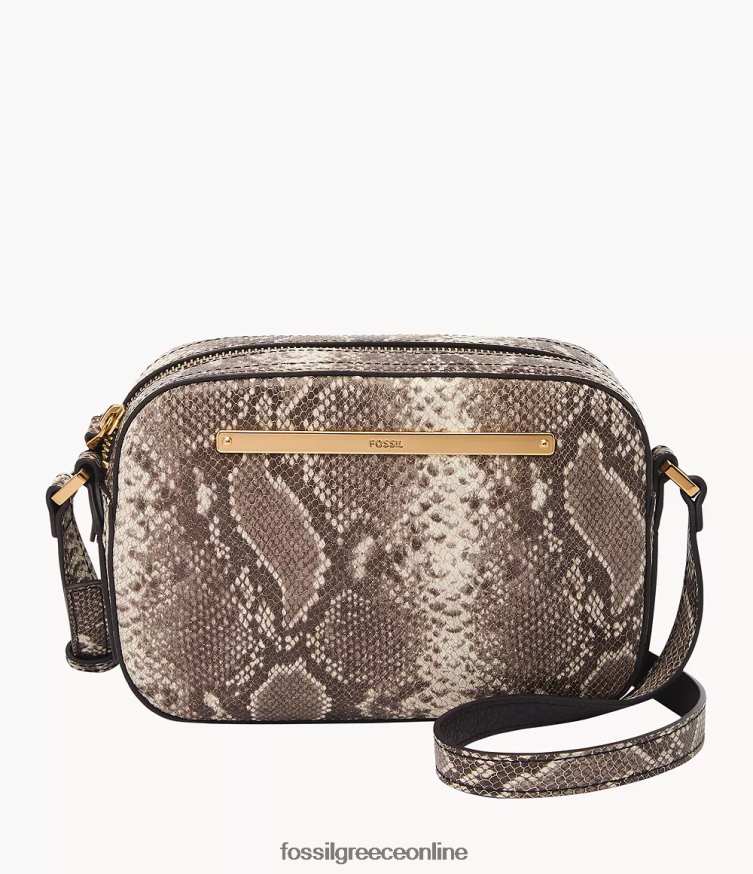 Fossil γυναίκες τσάντα φωτογραφικής μηχανής liza FVT06R352 τσάντα τύπωμα φιδιού