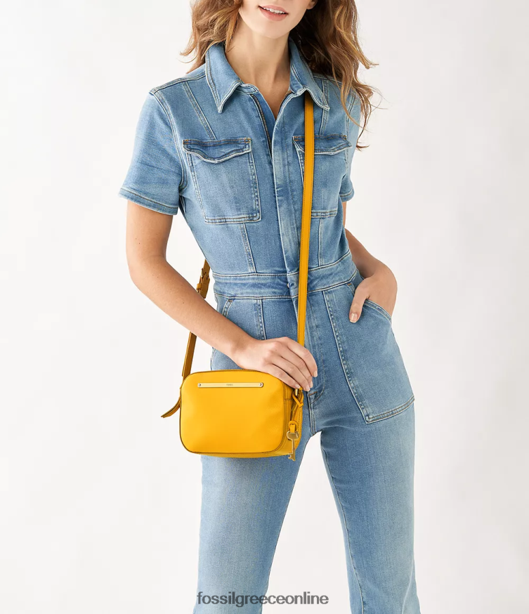 Fossil γυναίκες τσάντα φωτογραφικής μηχανής liza FVT06R461 τσάντα κίτρινος