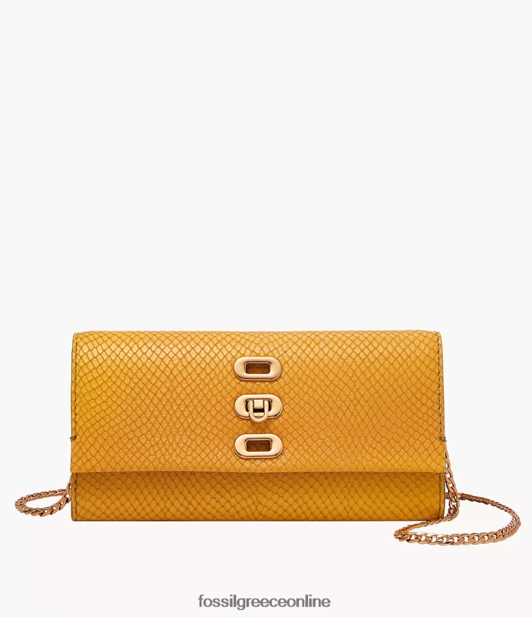 Fossil γυναίκες χιαστί πορτοφόλι penrose FVT06R333 τσάντα κίτρινος