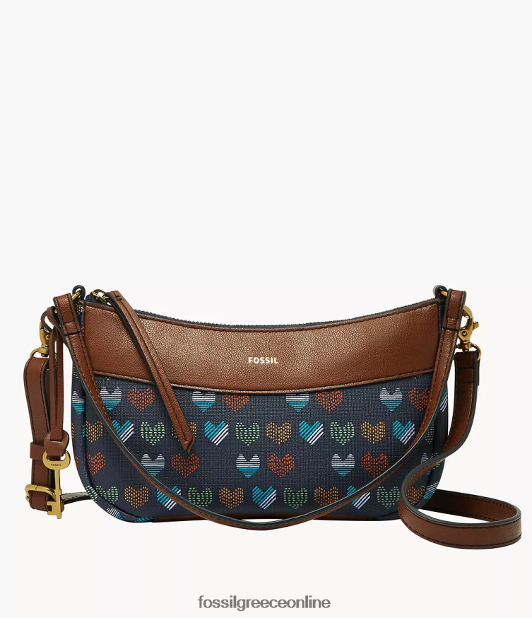Fossil γυναίκες skylar μπαγκέτα FVT06R480 τσάντα ΠΟΛΕΜΙΚΟ ΝΑΥΤΙΚΟ