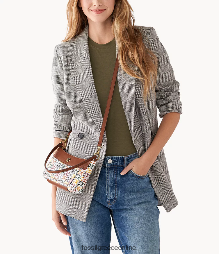 Fossil γυναίκες Μίνι μπαγκέτα skylar FVT06R622 τσάντα άσπρο
