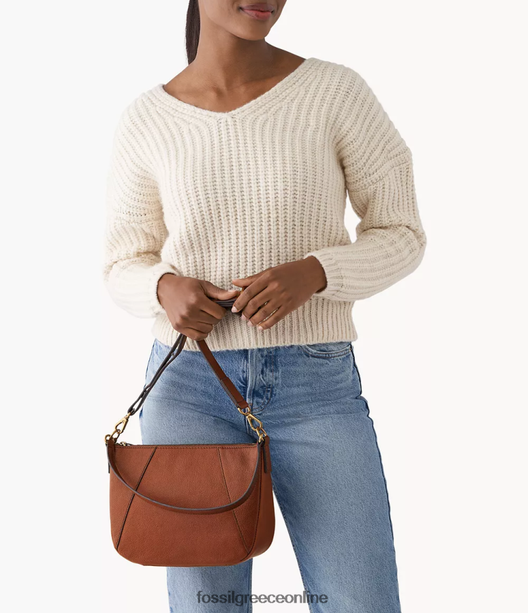 Fossil γυναίκες skylar crossbody FVT06R421 τσάντα καφέ
