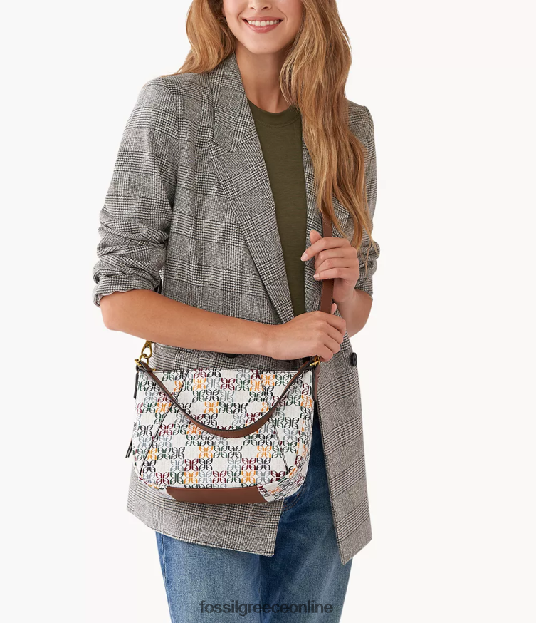 Fossil γυναίκες skylar crossbody FVT06R525 τσάντα άσπρο