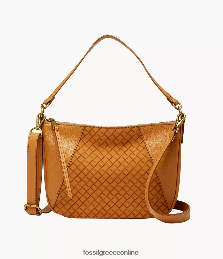 Fossil γυναίκες skylar crossbody FVT06R696 τσάντα καμήλα