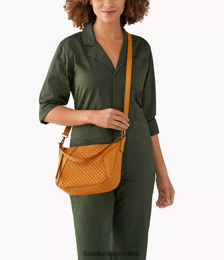 Fossil γυναίκες skylar crossbody FVT06R696 τσάντα καμήλα